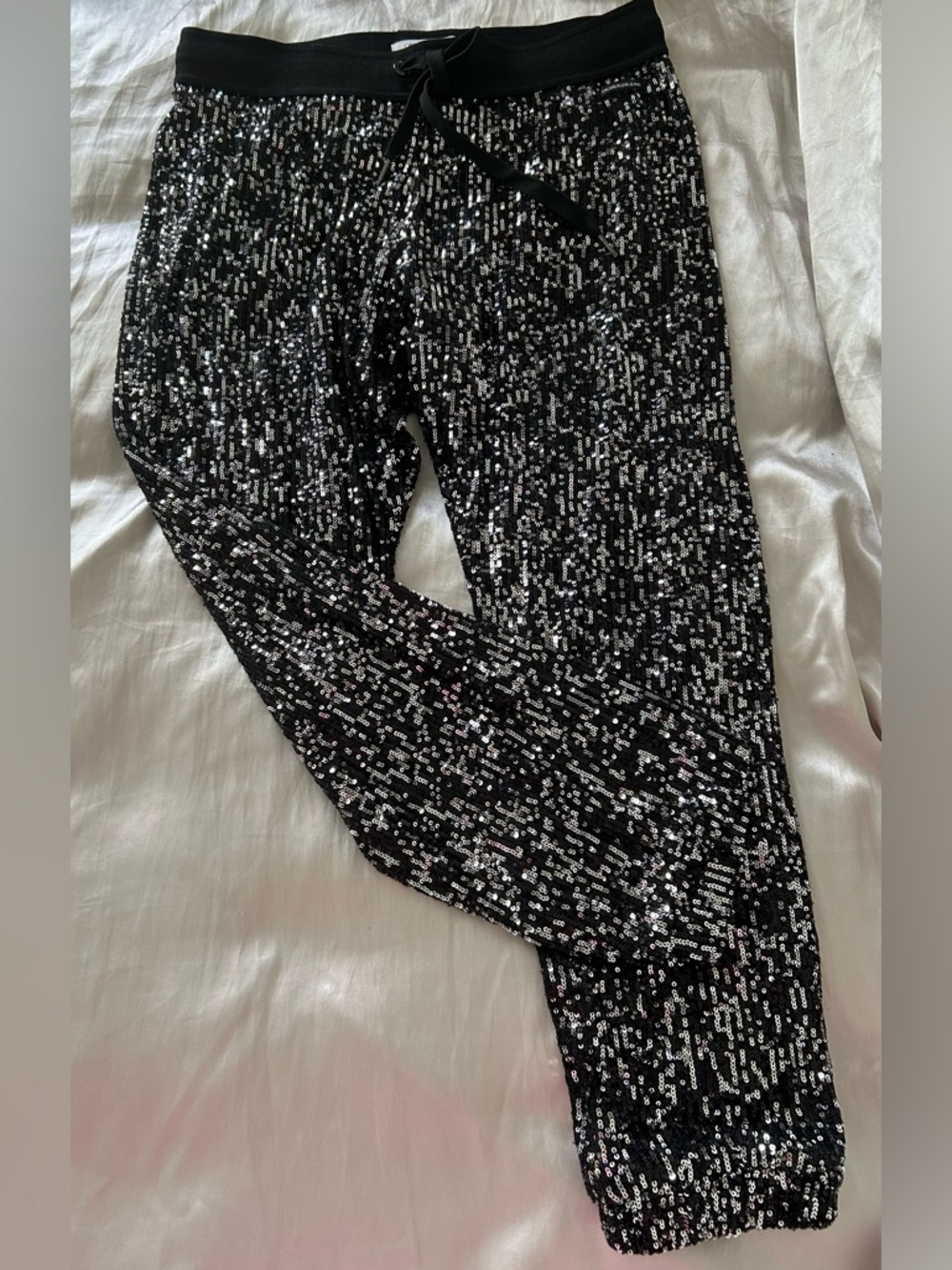 Calvin Klein Jeans Black Sequin Jogger Pants